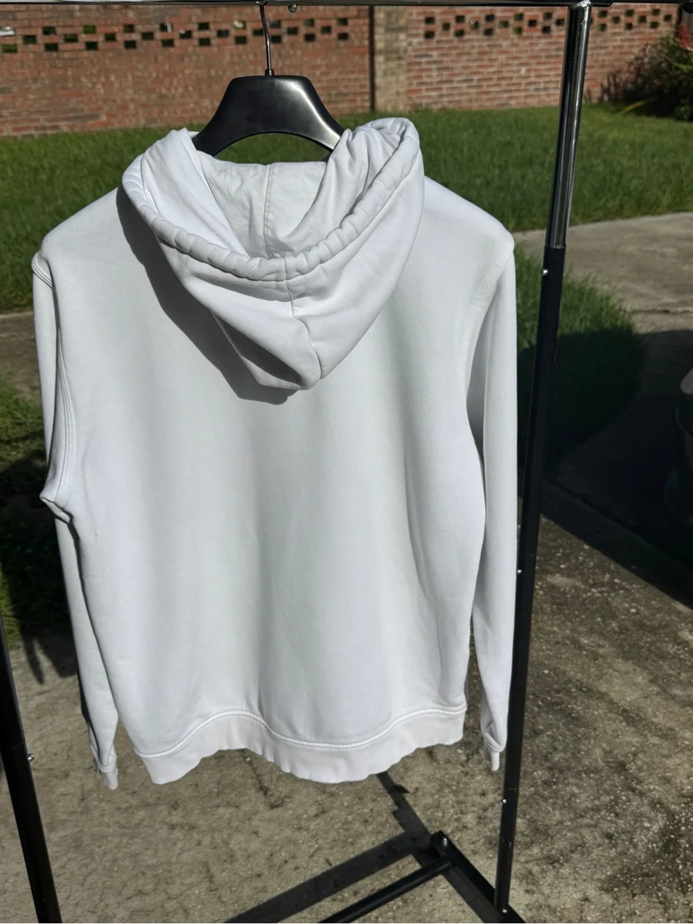 adidas White Trefoil Hoodie with Kangaroo Pocket